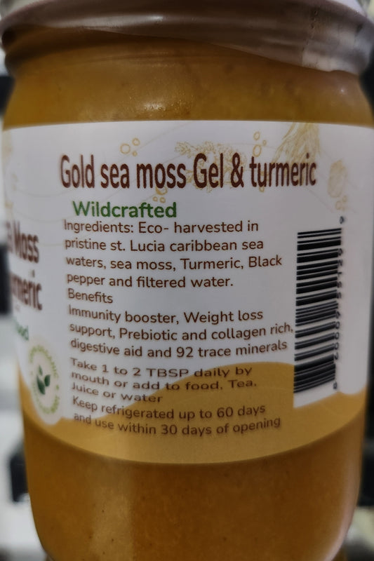 Gold Sea Moss Gel and Turmeric